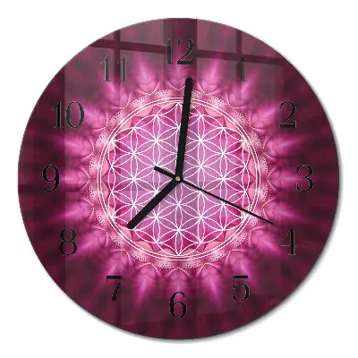 Wandklok glas decoratie rond Abstractie