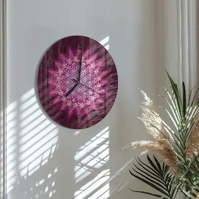 Wandklok glas decoratie rond Abstractie