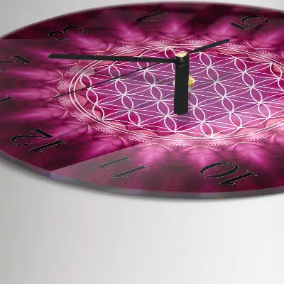 Wandklok glas decoratie rond Abstractie
