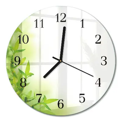 Wandklok glas decoratie rond Natuur