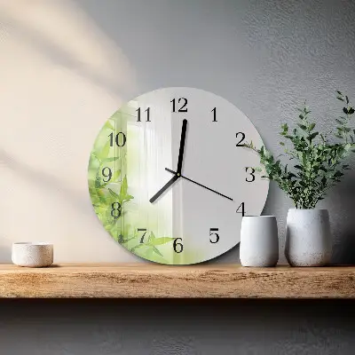 Wandklok glas decoratie rond Natuur