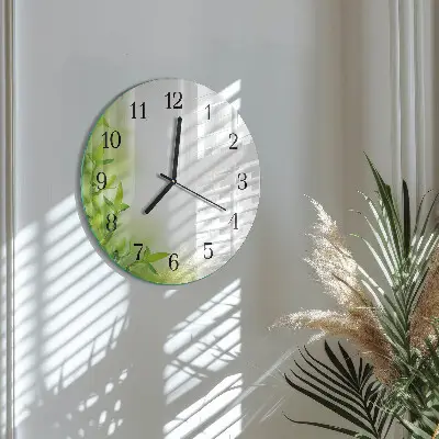 Wandklok glas decoratie rond Natuur
