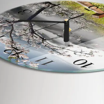 Ronde glas klok Lente