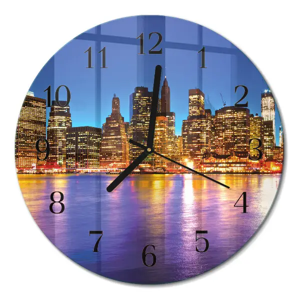 Ronde glas klok Horizon