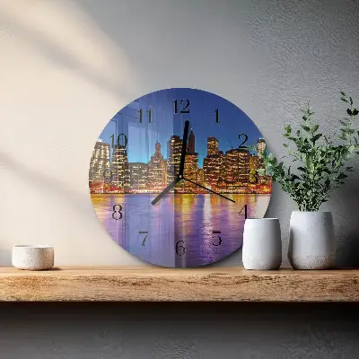 Ronde glas klok Horizon