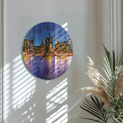 Ronde glas klok Horizon