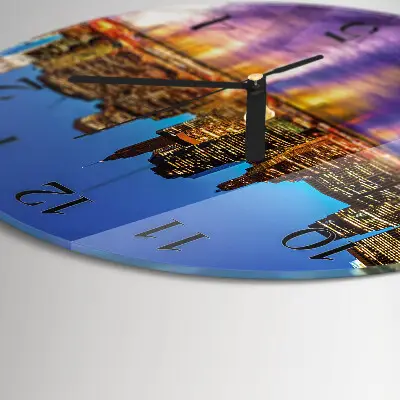 Ronde glas klok Horizon