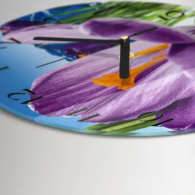 Ronde glazen klok Lente