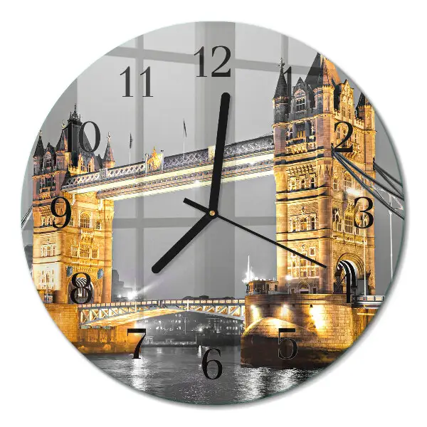 Ronde glazen klok Tower bridge