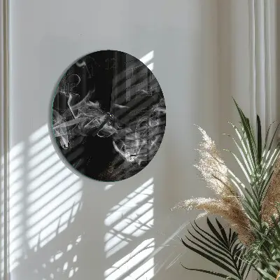 Klok glas met opdruk rond Rook