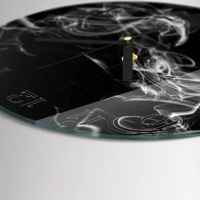 Klok glas met opdruk rond Rook