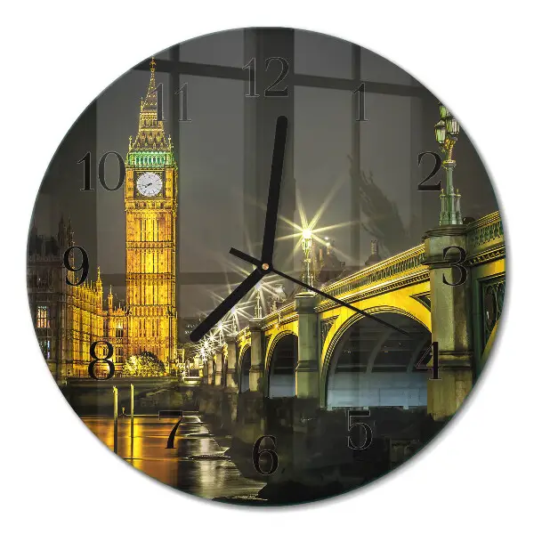 Wandklok glas decoratie rond Londen