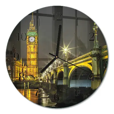 Wandklok glas decoratie rond Londen