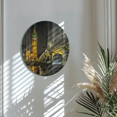 Wandklok glas decoratie rond Londen