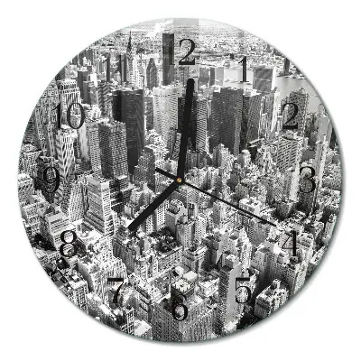 Ronde glazen wandklok Horizon