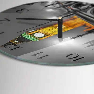 Wandklok glas decoratie rond Big ben