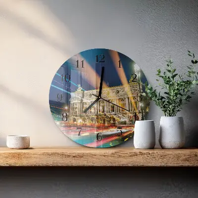 Ronde glazen klok Licht