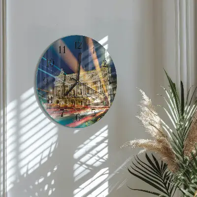 Ronde glazen klok Licht