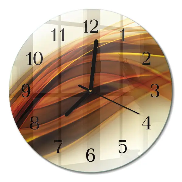Ronde glas klok Abstractie