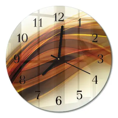 Ronde glas klok Abstractie