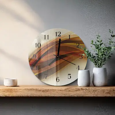 Ronde glas klok Abstractie