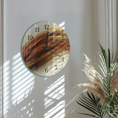 Ronde glas klok Abstractie