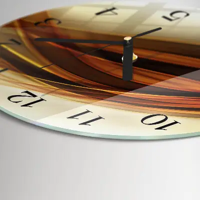 Ronde glas klok Abstractie