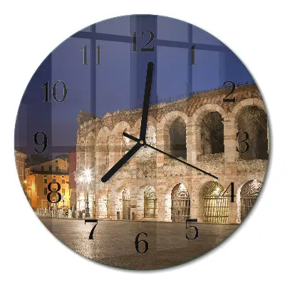 Wandklok glas decoratie rond Nachtlampje