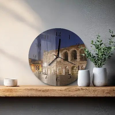 Wandklok glas decoratie rond Nachtlampje
