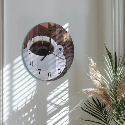 Ronde glazen klok Koffie