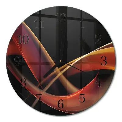 Klok glas met opdruk rond Abstractie