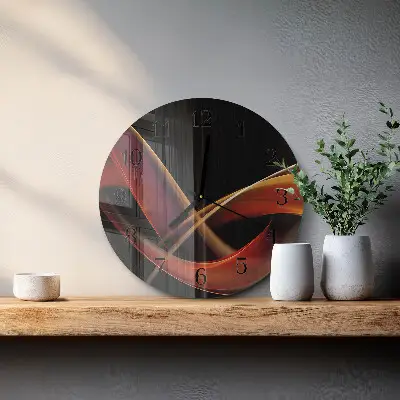 Klok glas met opdruk rond Abstractie