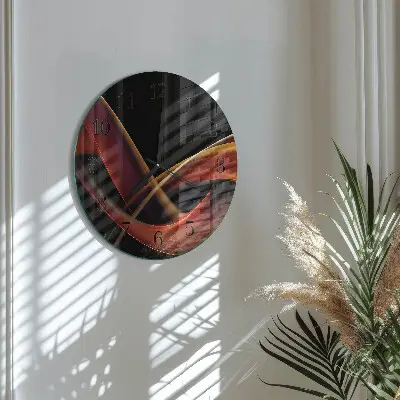 Klok glas met opdruk rond Abstractie
