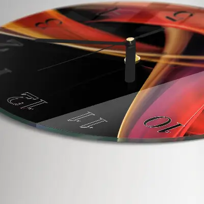 Klok glas met opdruk rond Abstractie