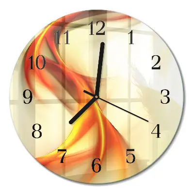 Wandklok glas decoratie rond Abstractie