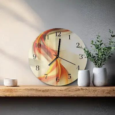 Wandklok glas decoratie rond Abstractie