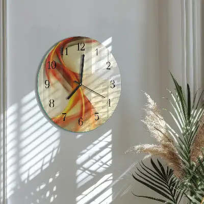Wandklok glas decoratie rond Abstractie