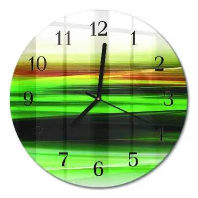 Klok glas met opdruk rond Abstractie