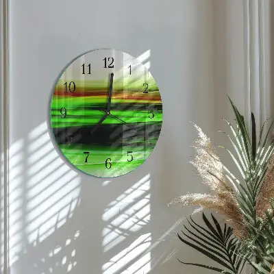 Klok glas met opdruk rond Abstractie
