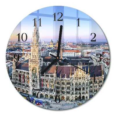 Wandklok glas decoratie rond Horizon