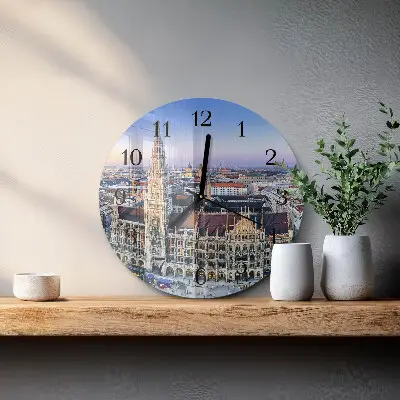Wandklok glas decoratie rond Horizon