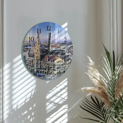 Wandklok glas decoratie rond Horizon