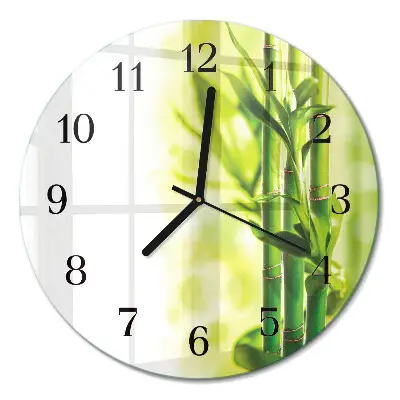 Klok glas met opdruk rond Bamboe