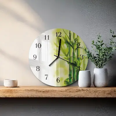 Klok glas met opdruk rond Bamboe