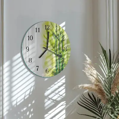 Klok glas met opdruk rond Bamboe