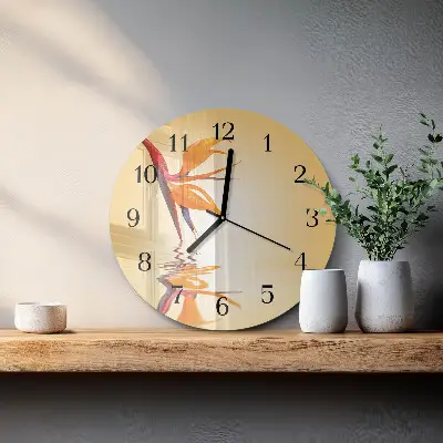 Klok glas met opdruk rond Bloem