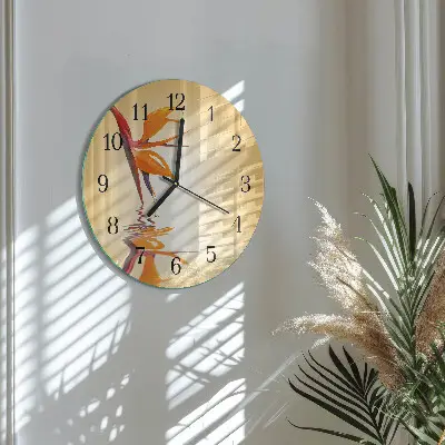 Klok glas met opdruk rond Bloem