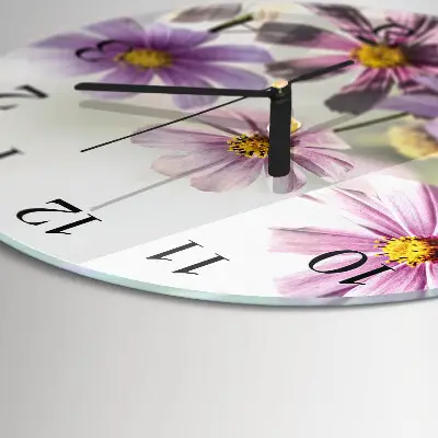 Ronde glazen klok Bloemen