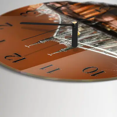 Klok glas met opdruk rond Brug