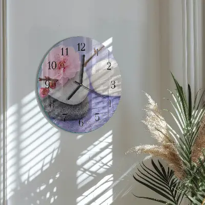 Ronde glazen klok Stenen